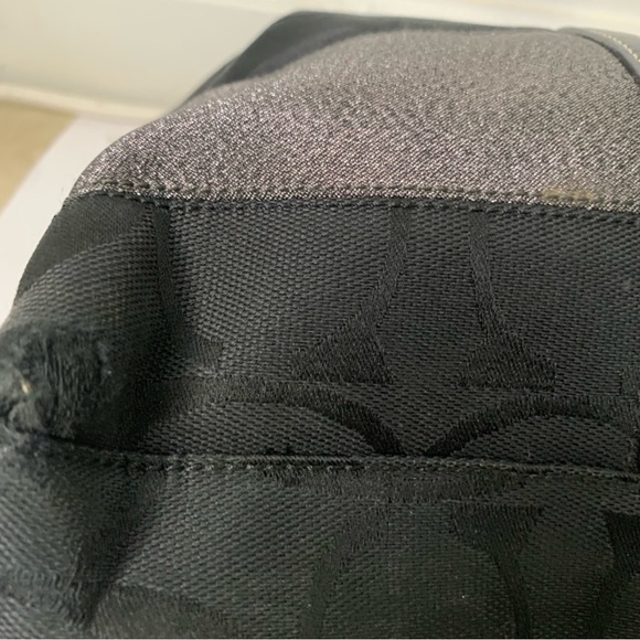 Coach Signature Stripe Tote Shoulder Bag - Picture 11 of 15